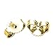 14 Karat Gold Plated Cubic Zirconia Stud Earrings.1.00 Carat Total Weight Half a Carat Each Stone.