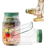 Genérico Salad pod, Recipiente de ensalada con apertura lateral, contenedor portátil de ensalada 2025, caja de aperitivos con tapa, adecuado para el hogar, al aire libre, viajes y fiestas