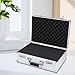 Portable Aluminum Carrying Case - Lockable Waterproof Instrument Storage Box, Thickened Protective Briefcase with Sponge Insert | Travel Equipment Organizer for Camera Precision Tools Exhibition