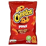 Cheetos Puffs Sweet and Spicy Flamin Hot Multipack Crisps 6x13g