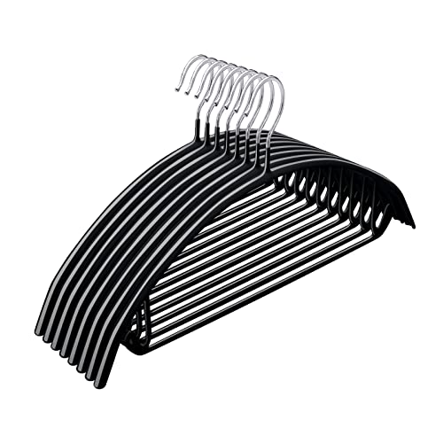 Fsuteg Standard Hangers-No Bump Hangers Rubber Coated Contour Metal Hanger, Coat Jacket Hangers,Suit Hanger,T-Shirt Hanger-Black Hangers 20 Pack thumb #7