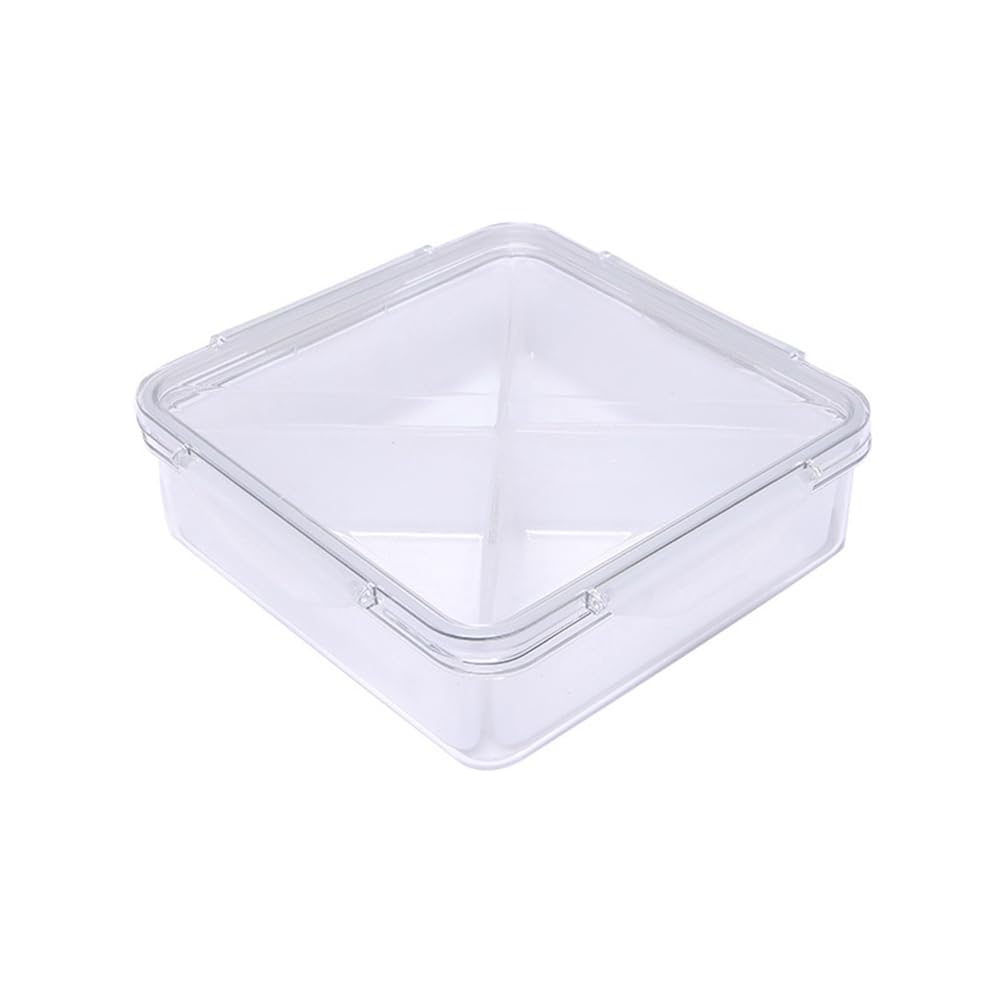 Snack-Box Mit 5 Fächern & Deckel – Aus ABS+PP, Für Nüsse, Trockenfrüchte, Süßigkeiten, Ø 28,5 Cm