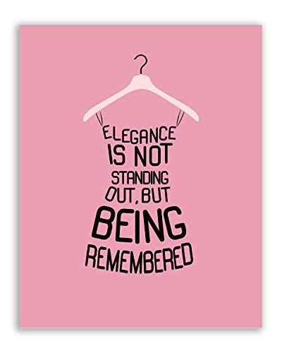 Crystal Canvas Cute Dress Hanger Quote Prints - Set Of 6 (8X10 Inches) Glossy Wall Art Decor Photos Fashion Silhouette Typography #TOP6