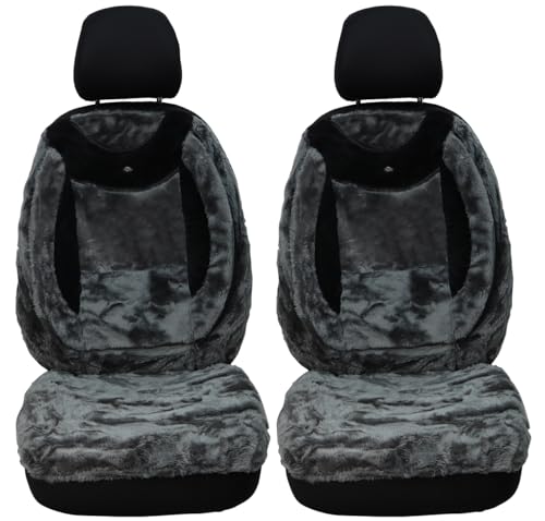 Housses de siège de voiture VW Grand California peluche grise pour protéger et réchauffer l'assise
