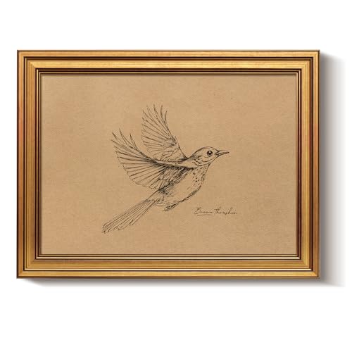 Bzstyleart Vintage Wall Art Decor, Vintage Gold Framed Wall Art,