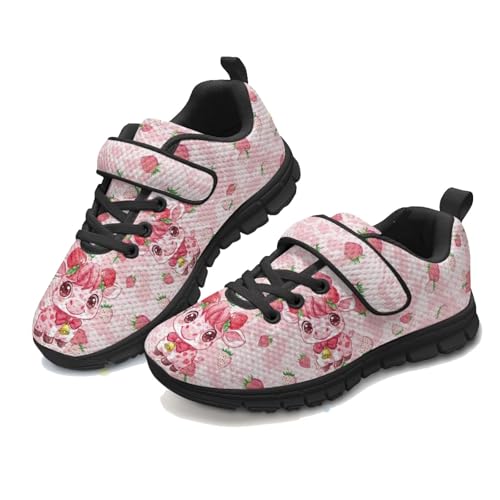 Christmas Shoes for Boys Girls Xmas Running Tennis Sneakers Little Kid School Sport Fitness Sneakers Hook and Loop Lightweight