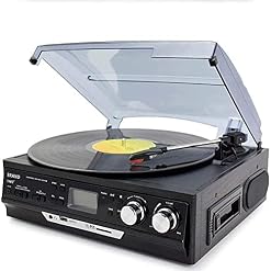 Tourne-Disque, Gramophone, Tourne-Disque de Style Classique, Platine Vinyle Vintage, avec Lecteur de Cassette Radio AM… - Les Beatles, Paul McCartney, John Lennon, RIngo Starr, George Harrison Tourne-Disque, Gramophone, Tourne-Disque de Style Classique, Platine Vinyle Vintage, avec Lecteur de Cassette Radio AM… – Image 2