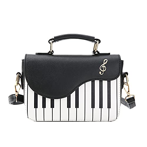 Sac à bandoulière piano résistant en cuir PU pour femme cherchant un sac logeable et léger