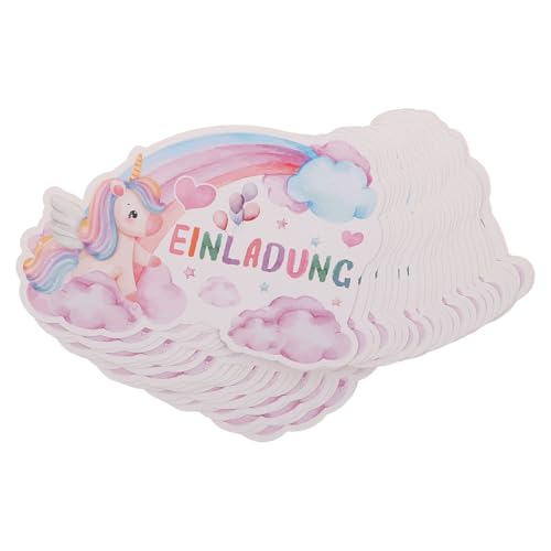 Tarjetas de invitación de unicornio para niñas pack de 24 piezas de papel para fiestas