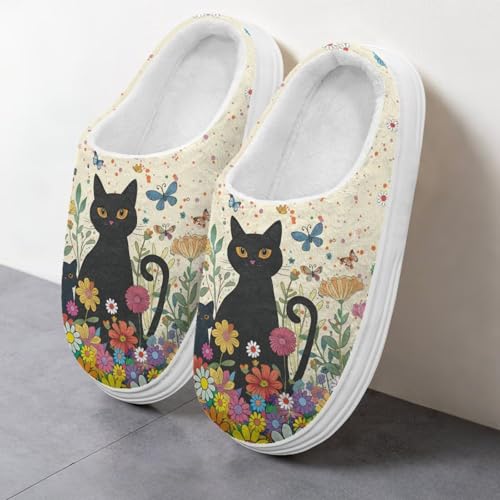 Womens Thick Sole Slippers for Winter Memory Foam Warm Fluffy House Slippers Indoor Outdoor Platform Shoes4