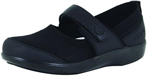 TRAQ by Alegria Qutie Womens Smart Walking Shoe All Black 9 M US