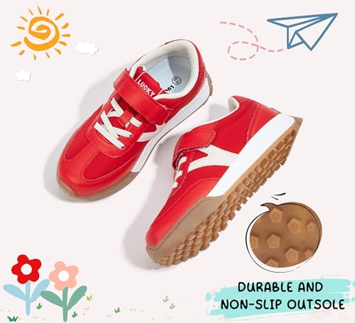 LUCKY STEP Kids Sneakers for Girls Boys Colorful Storybook Lightweight Running Shoes Hook and Loop Walking Anti-Slip Casual Shoes Athletic Unisex-Child Toddler2
