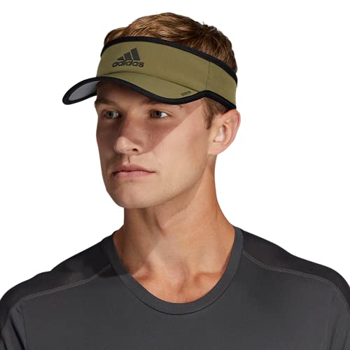 adidas Men's Superlite 2 Performance Visor, Focus Olive Green/Black/Black Reflective, One Size