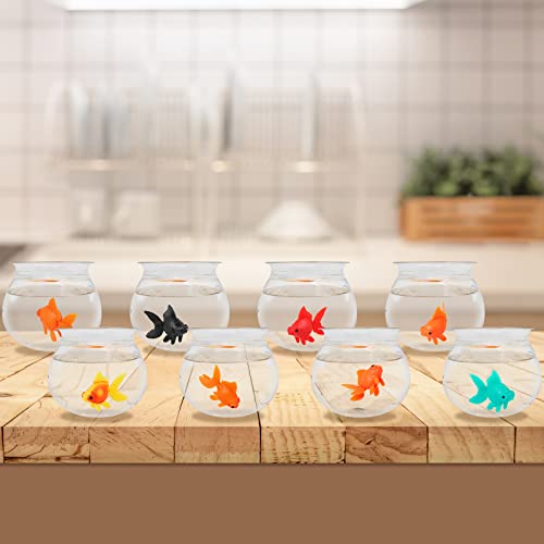 Ccozn 12 Pieces Artificial Fake Fish Aquarium Fish Bowl Tank Terrarium Decoration Moving Floating Glodfish Ornament 5 Color Plastic Gold Fish Toys For Party Deco #TOP5