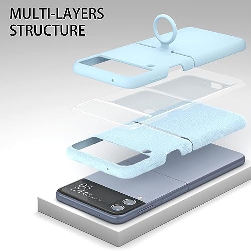 Image of MIDOS Back Cover Compatible with Samsung Z Flip 4 Silicone Case Full Protection Shock Proof Case for Samsung Galaxy Z Flip 4 (C-Green)