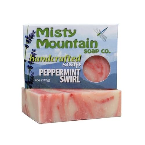 Peppermint Swirl Bar Soap - Refreshing & Invigorating Natural Cleanse