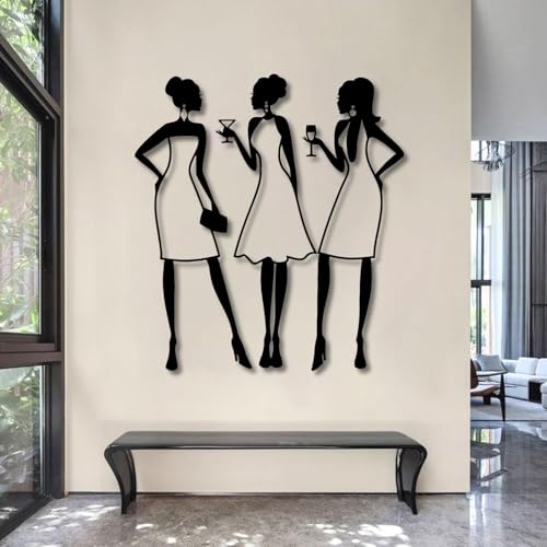 Silhouette féminine abstraite en métal pour sublimer un salon chic