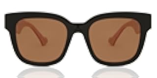 Women's Oversized Square Sunglasses, Black-Pink-Brown, One Size