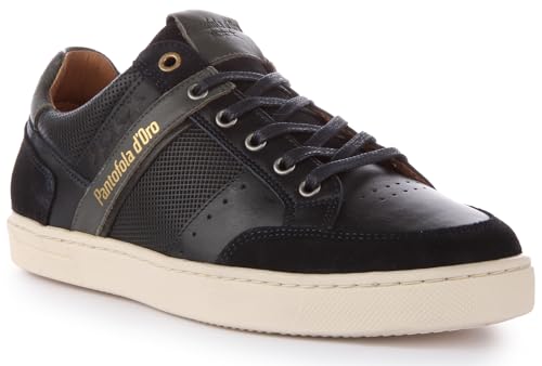 Pantofola d'Oro Vicenza Uomo Low Men's Lace Up Suede Leather Trainers (Navy, US 11.5)