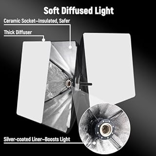 Set 2 Softbox Studio Fotografico 40x40 cm con 2 Lampadine LED 95W (3000-7500K, E27) + 2 Treppiedi - Luce Professionale per Foto, Video, Streaming Live e Ritratti