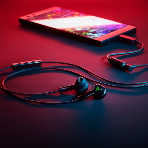 Razer Hammerhead Duo - Auriculares alámbricos con tecnología de controlador dual (almohadillas en varios tamaños, control, conector jack de 3,5mm y micrófono) Negro