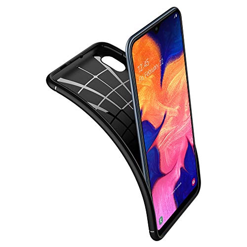 Image of Spigen Rugged Armor | Samsung Galaxy A10 Case [Air Cushion Protection] [Flexible] Galaxy A10 Back Cover | TPU - Matte Black