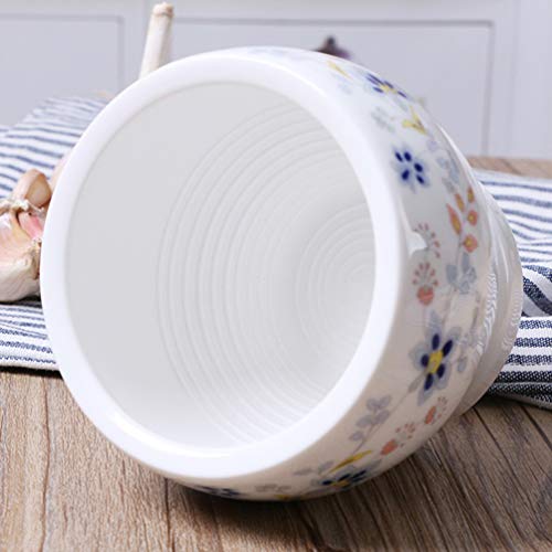 Hemoton Conjunto de Almofariz E Pilão Cerâmica Guacamole Tigela para Especiarias Temperos Pastas Pes