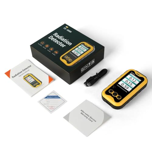 Geigerzähler Radioaktivität FS5000 Strahlendetektor Nukleare Strahlungsmesser mit PC Software Beta Gamma Röntgen Wiederaufladbare Strahlungsmesser Radioaktiver Monitor Tester