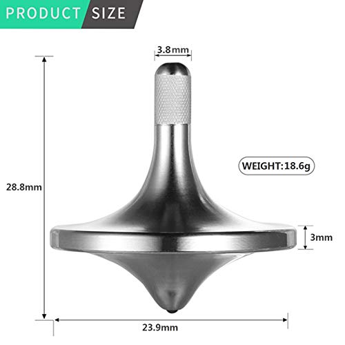 Image of Stainless Steel Spinning Top,Exquisite EDC Fidget Toy (Silver, S)