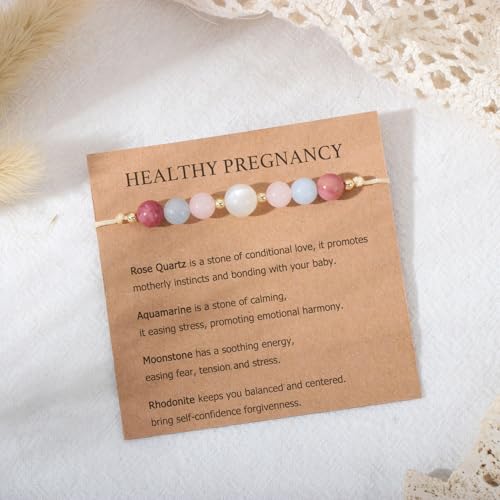 Healthy Pregnancy Bracelet for Mother New Mom, Pregnancy Gifts for Expecting Mom2