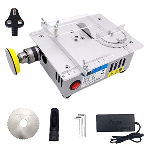 YJYJ 180W Handmade DIY Table Saw Mini Bench Hobby Model Crafts Cutting Tool Circular Saw Woodworking Electric Table Bench Saw