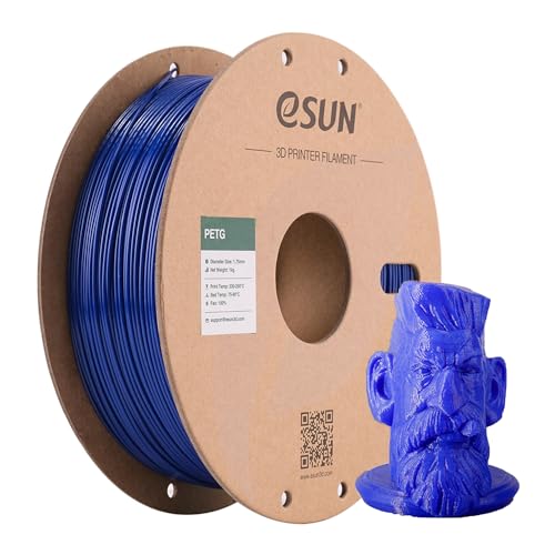 eSUN PETG Filament 1.75mm, 3D Drucker Filament PETG, Maßgenauigkeit +/- 0.05mm, 1kg Spule (2.2 LBS) 3D Druck Filament für 3D Drucker, Blau
