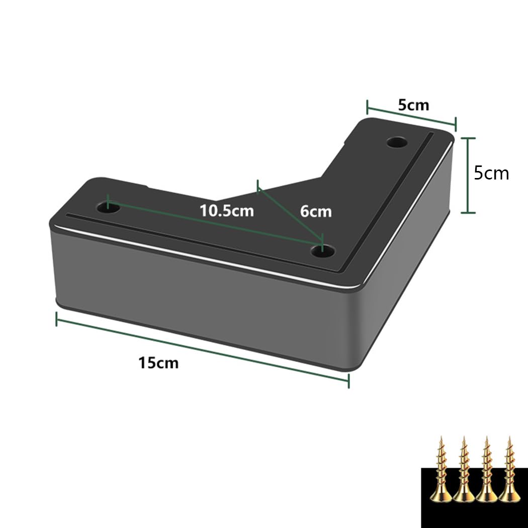 Elevadores para muebles,Elevadores para sofás,Elevadores para camas Elevadores de cama de acero inoxidable, 4 piezas, elevadores de sofá, soportan hasta 500 kg, patas de soporte resistentes, patas for