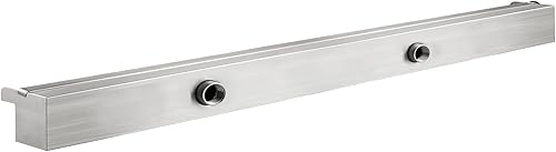 Miniatura 8 de VEVOR Fuente de piscina de acero inoxidable para piscina, cascada de 59.4 x 4.5 x 3.1 pulgadas (ancho x profundidad x alto) con tira de luz LED