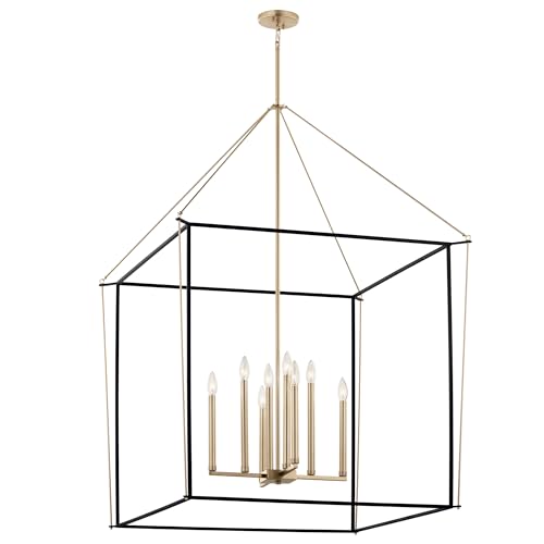 Kichler Eisley 8-Light 2 Tier Foyer Pendant, Soft Modern Light