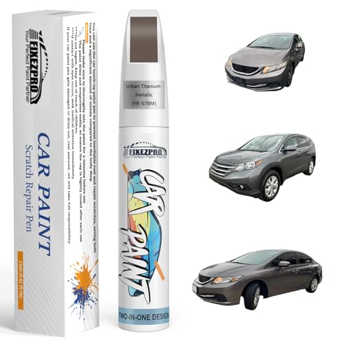 Image of YR-578M Urban Titanium Metallic Car Touch Up Paint for Honda, Color Match Auto Paint Repair Pen,Professional Car Scratch Repair Remover Pen Quick Drying, Easy to Use