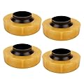 Universal Thick Toilet Wax Ring Replacement Kit (4-Pack) – 1.18" Wax Seal, Fits 3” & 4” Drain Pipes, Stops Leaks, Odors & Wobbling, All-in-One DIY Installation Kit
