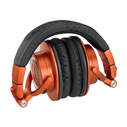 Image of Audio-Technica ATH-M50xBT2MO Wireless Over-Ear Headphones, Lantern Glow Metallic Orange
