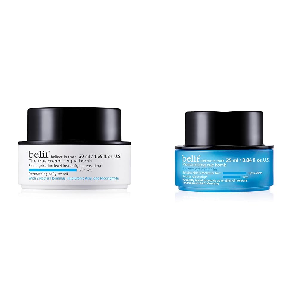 belif The True Cream Aqua Bomb Hydrating Moisturizer Face Cream The True Cream Moisturizing Bomb Moisturizer Face Cream Bundle