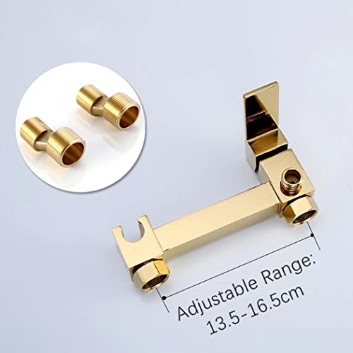 Rociador de bidé de latón dorado para baño elegante con agua regulable 6