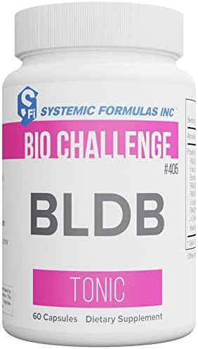 Systemic Formulas BLDB Tonic 60 Capsules Bio Challenge #405. Blood Health. Contains Liver, Kidney, Spleen and Hemoglobin Tissue.