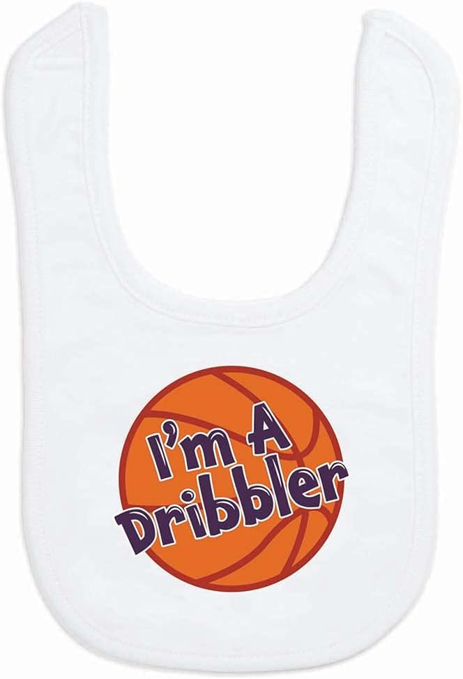 ChalkTalkSPORTS Basketball Baby Bib - Soft Microfiber Infant Bib - Basketball Baby Gift - Multiple Designs