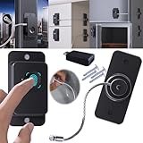 Bstsilver Fingerprint Refrigerator Lock Child Safety USB Backup Key for Cabinet French Drawer Freezer Window, RV Fridge Smart Biometric Cable Latch Babyproofing for Adult Kid Pet,No Drill Easy Install