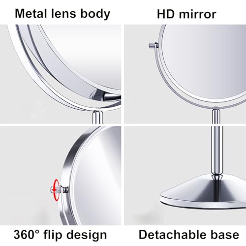 Espejo maquillaje iluminado recargable 8 pulgadas miniatura 6