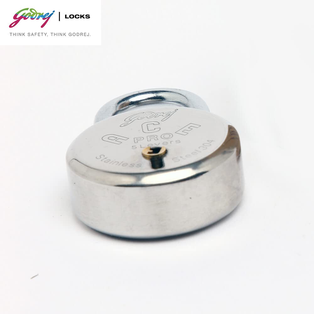Godrej Locks | Ace Pro 5 Levers 48mm Round Padlock | Strong Double Locking | 3Keys | for aldrops, Lockers,toolboxes,Cycle Cable Ends, Wooden cupboards, suitcases | Silver Finish |1 Year Warranty — Amazon image 7