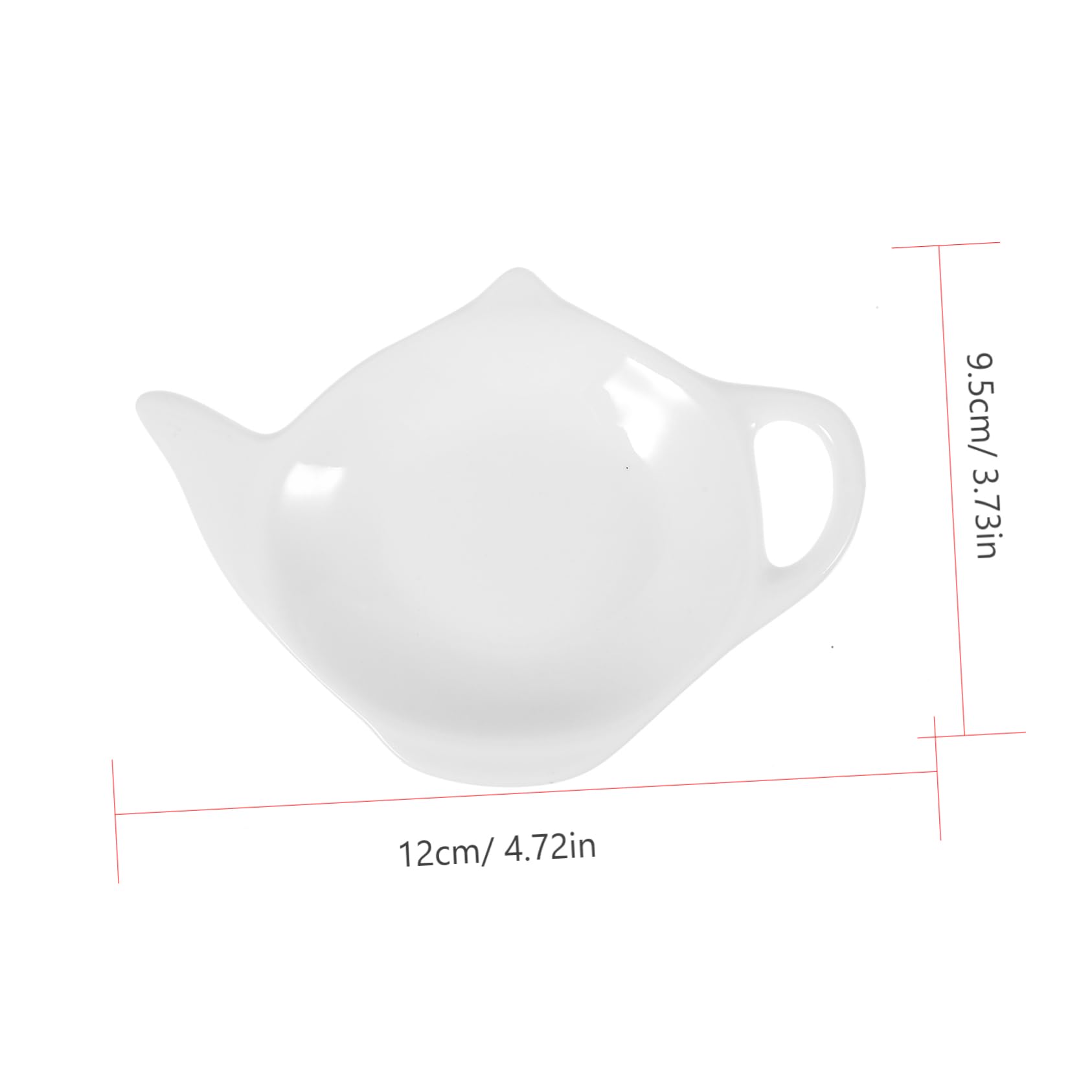 Mobestech 2pcs Seasoning Dish Shape Teabag Reusable Porcelain Tea Bags Saucer for Holder Tea Bag Dish Large Containers Storage Dipping Sauce Plate Sauces Plate White Ceramics re-usable