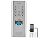 Produktbild Fingerabdruck Zutrittskontrollsystem, Elektronisch Türöffner Access Control mit Keypad, IP66 Wasserdicht, Wiegand 26 Digit Output, Unterstützt 1000 Fingerabdrücke + 2000 PIN, für Innen Außen