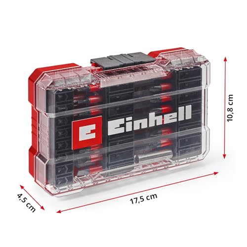 Original Einhell M-CASE 38-tlg. Impact-Bit-Set (25-mm-Bits, 50-mm, 90-mm, Sechskantstecknüsse, 60-mm-Bithalter inkl. Aufbewahrungsbox)