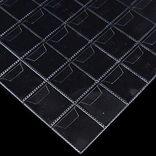Suremita Coin Holders Storage Collection, 10 Pages 42 Plastic Pockets Classic Coin Stamp Holder Sheets for Storage Collection (Suitable for Coin Diameter Within 28mm)