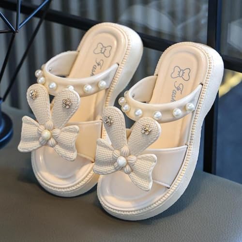 Little Girls Bow Sandals Summer Slip-on Slide Quick Drying Slippers Toddler Pool Shower Flip Flops4